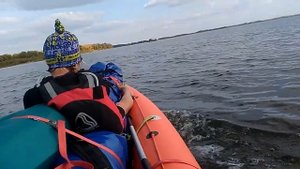 Мотор на надувной байдарке. Одиссей 480 + Tohatsu 2,5