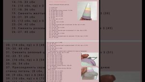 Пирамидка в виде коалы вязаная крючком, мастер класс в схемах.