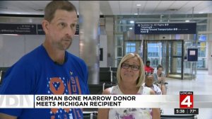 German bone marrow donor meets Michigan recipient