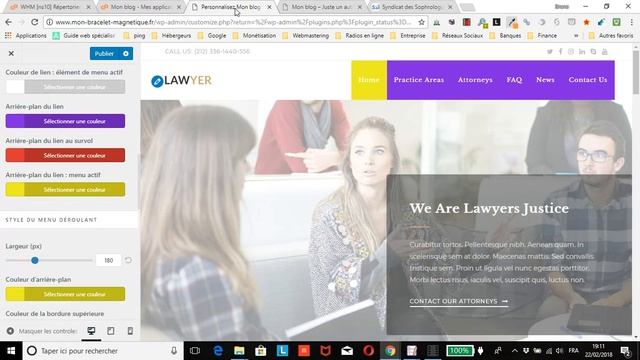 WordPress : comment colorer les différents éléments de la barre de navigation OceanWP