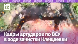 Артудары высокоточным «Краснополем» в ходе зачистки Клещеевки: ювелирная работа наших бойцов