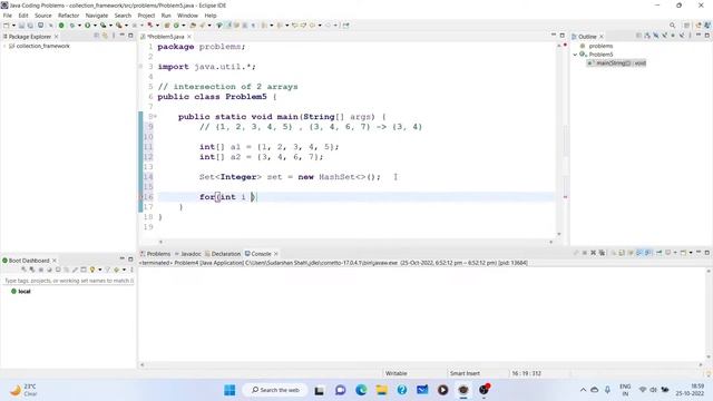 INTERSECTION OF 2 ARRAYS | Array Interview Question | Java смотреть онлайн