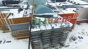 Монтаж основной вывески ТРЦ «Ривьера», Липецк