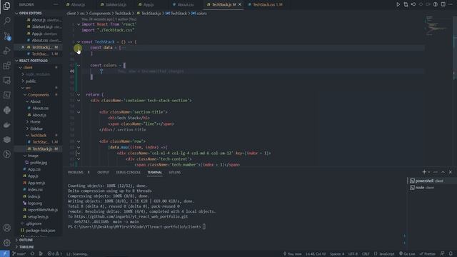 React webportfolio TechStack Нумерация #10