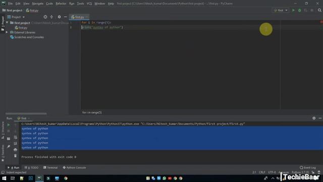 #2 Python Syntax and indentation | Python tutorial ( hindi )
