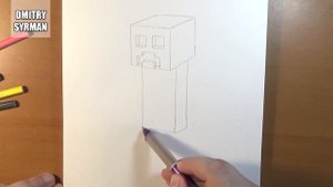 How to draw a Minecraft Creeper, Как нарисовать Крипера из Майнкрафта
