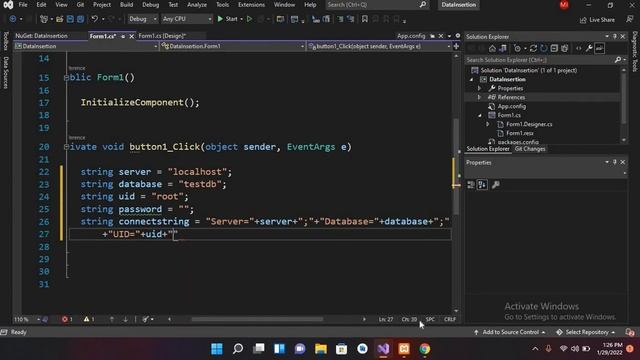 C# MySQL | Connect and Insert Record MySQL Database C# | C# Connect to MySQL | C# MySQL CONNECTION