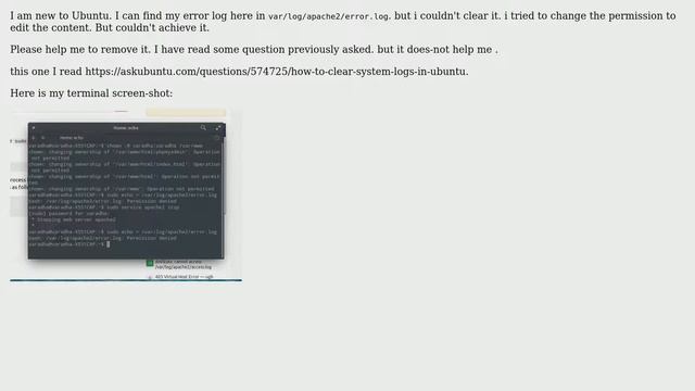 Ubuntu clear Apache2 error log (2 Solutions!!) смотреть онлайн