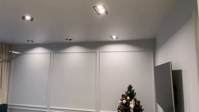 Натяжные потолки со световыми линиями в коридоре и кухне (Обзор потолка #21) смотреть онлайн