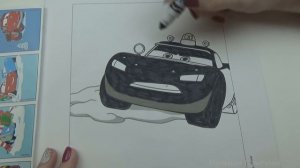 Рисуем Тачки  Раскраска Молния Маквин   рисуем Шерифа Drawing Lightning Mcqueen