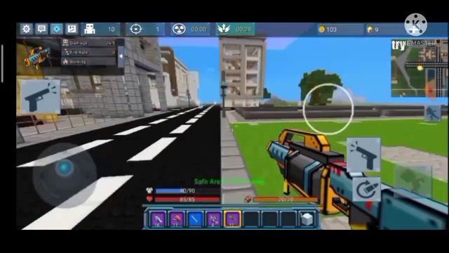 Playing in battle royal map in build and shoot! || Blockman Go смотреть онлайн