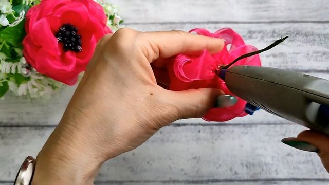 Заколка зажим из органзы Цветы из органзы своими руками Легко и просто \Master Diy  канзаши