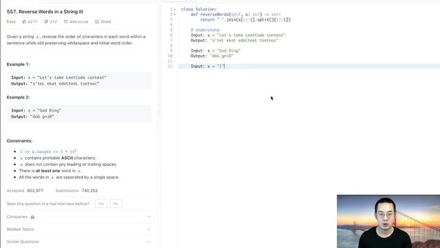 UMPIRE Algorithms: Reverse Words in a String III смотреть онлайн