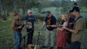 The Galax Bogtrotters - Red Rocking Chair