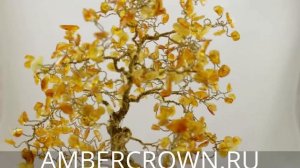 Волшебное дерево из натурального балтийского янтаря с кошечками