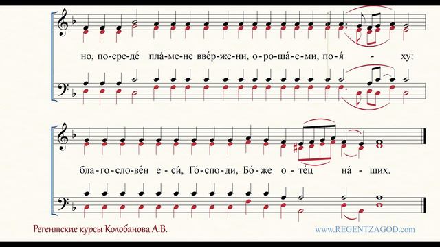 Глас 6, песнь 7, ирмос: "Отроцы в Вавилоне" смотреть онлайн