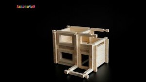 Вариант 8 деревянный конструктор Разборный домик