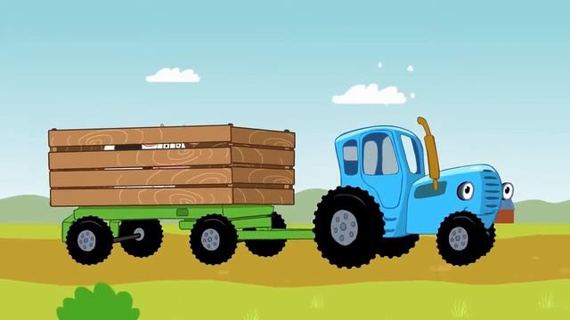 Синий трактор представляет ! Почтальон ! Песенки мультики для детей малышей - см