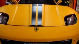 AUTOCAR WRAP Ferrari Matte Yellow by Oracal 651