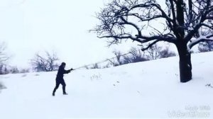 Работа с борцовской резиной зимой. Rubber bands workout for wrestling and judo.