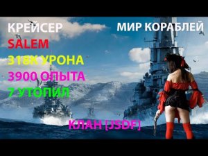 КРЕЙСЕР SALEM 7 утопил 318К Урона! Мир кораблей World of Warships