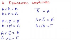 Свойства действий над множествами