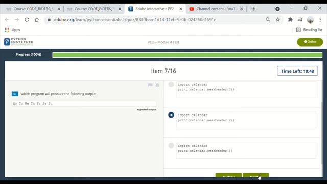 PCAP - PROGRAMMING ESSENTIALS IN PYTHON || PYTHON ESSENTIALS - 2 || MODULE - 4 TEST ANSWERS || CISC