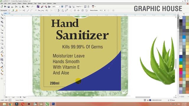 Coreldraw Tutorial | Hand Sanitizer Bottle Label Design in coreldraw || #Graphic House смотреть онлайн