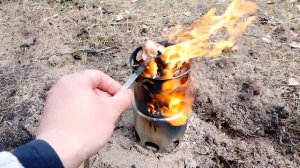 Обзор - отзыв на печку-щепочницу от  Lixada, в комплекте с котелком, с алиэкспресс.