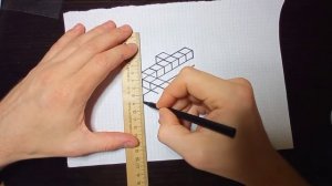 Обман зрения иллюзия 3d ( optical illusion ) по клеточкам