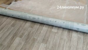 Таркетт Форс Сорбона 5 укладка линолеума в офисе Красноярск на фанеру с полной приклейкой.