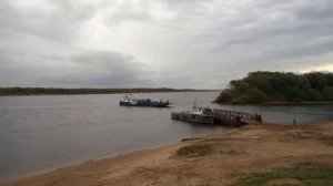 Холмогоры. Паром в Ломоносово. Архангельская обл. р. Курополка