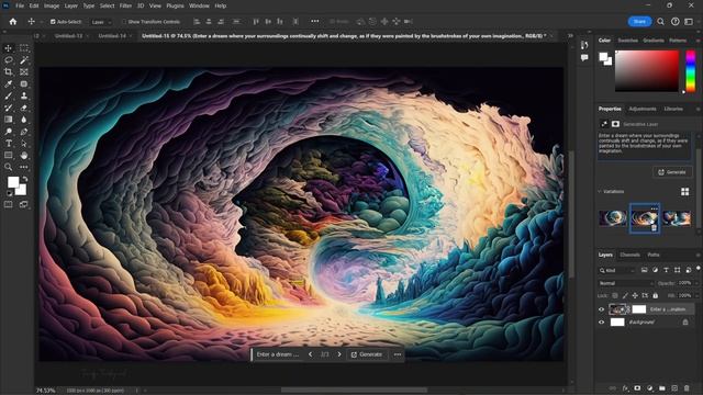 MUST TRY! This unique dream prompts in Photoshop 2024 | AI Generative Fill Photoshop 2024 смотреть онлайн
