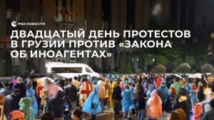 Двадцатый день протестов в Грузии против "закона об иноагентах"