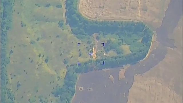 Поражение УАСом САУ ВСУ в коде КББ/Strike at the AFU SPH by guided shell