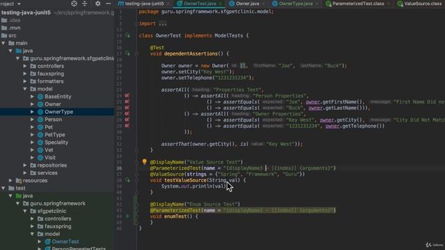 6.12  JUnit Parameterized Tests   ENUM Source