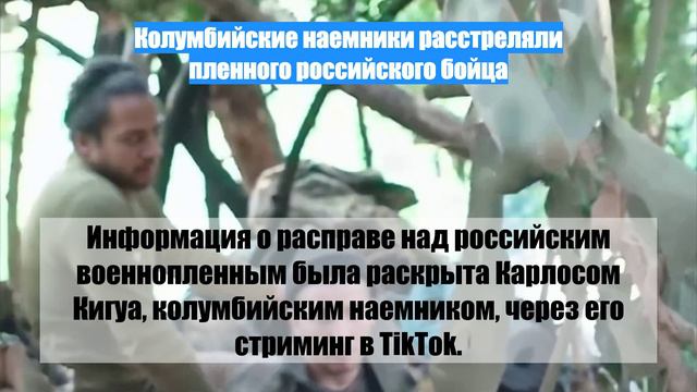 Колумбийские наемники расстреляли пленного российского бойца смотреть онлайн