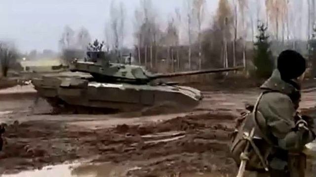 «Военкоры русской весны»: танк «Армата» сняли на полигоне для подготовки мобилизованных