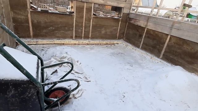 Дача 2021. Опилкобетон монолит, арболит. Первые зимние пейзажи стройки! смотреть онлайн