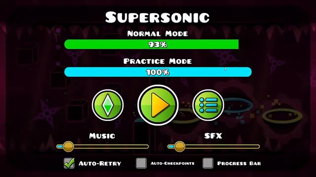 ЭТОТ ДЕМОН БУДЕТ СНИТСЯ ТЕБЕ В КОШМАРАХ ll Geometry dash ll Supersonic (Legendary demon) смотреть онлайн