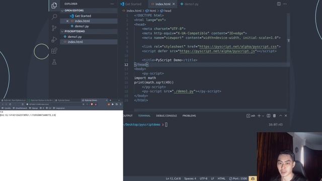 PyScript Demo / Tutorial | End-to-end PyScript Tutorial #1 смотреть онлайн
