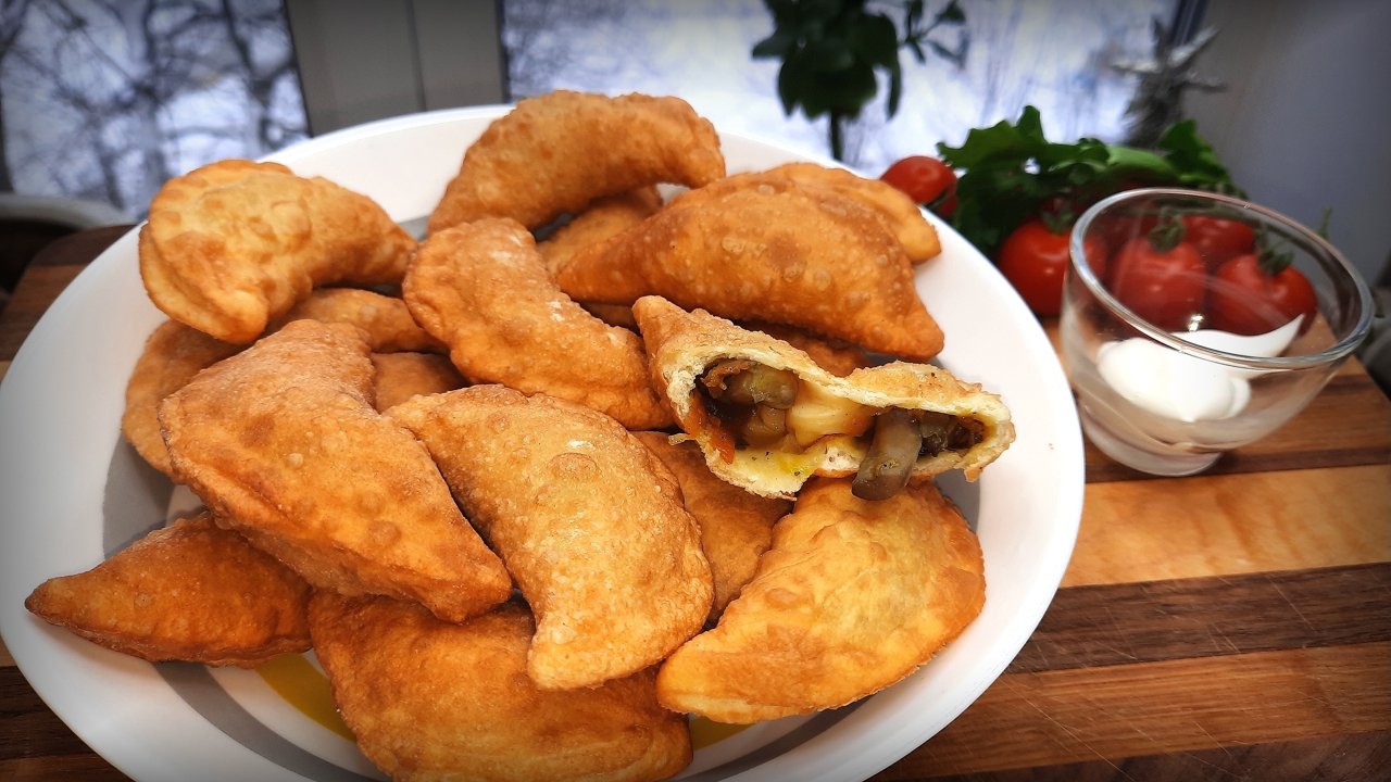Самые вкусные Вареники с грибами, жаренные в масле!
