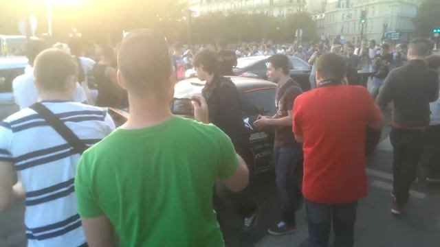 Mercedes SLS amg black series at the Gumball 3000. смотреть онлайн