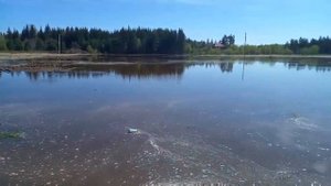 Река Бирюса подступила к селу Бирюса