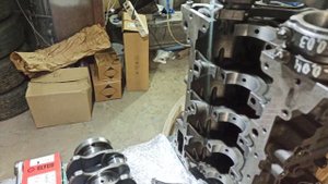 Двигатель Ланд Ровер Дефендер 244DT после расточки гильзовки