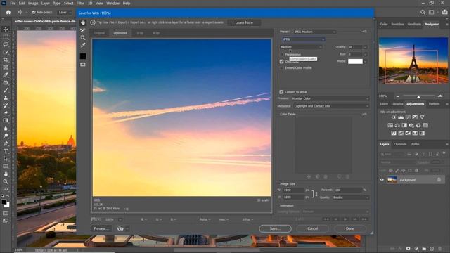 How to compress image size without losing quality in Photoshop
