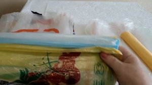 Коврик из полиэтиленовых пакетов. Моя первая работа.