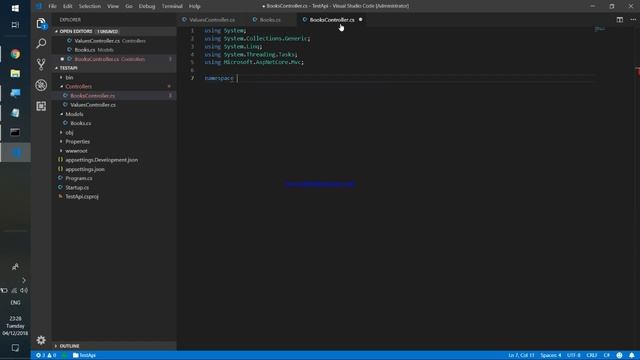 How to create Rest API with ASP.NET Core and Visual Studio Code part 1