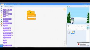 Новогодняя открытка в программе Scratch