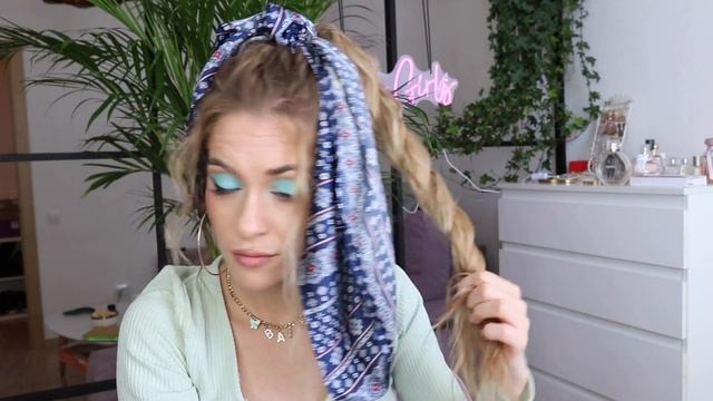 PERFECT SUMMER HAIRSTYLE! MESSY BUN WITH SCARF| ИДЕАЛЬНАЯ ПРИЧЕСКА НА ЛЕТО!НЕБРЕЖНЫЙ ПУЧОК С ПЛАТКО смотреть онлайн